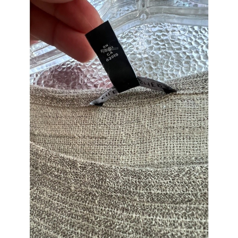 EILEEN FISHER WOMENS‎ TOP SIZE L ORGANIC LINEN/RECYCLED NYLON BLEND BOAT NECK - Picture 9 of 9